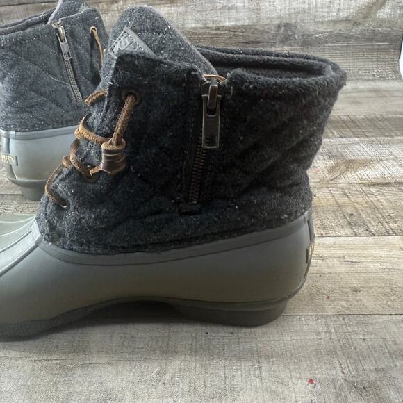 Sperry Womens Waterproof Emboss Wool Duck Boots Rain Snow Size 9M - Picture 7 of 16